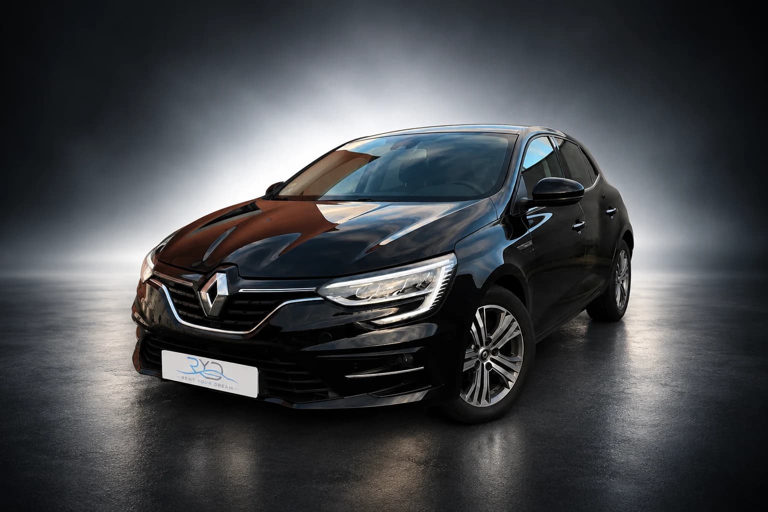 Renault Mégane 4 noire, photo vitrine Rent Your Dream